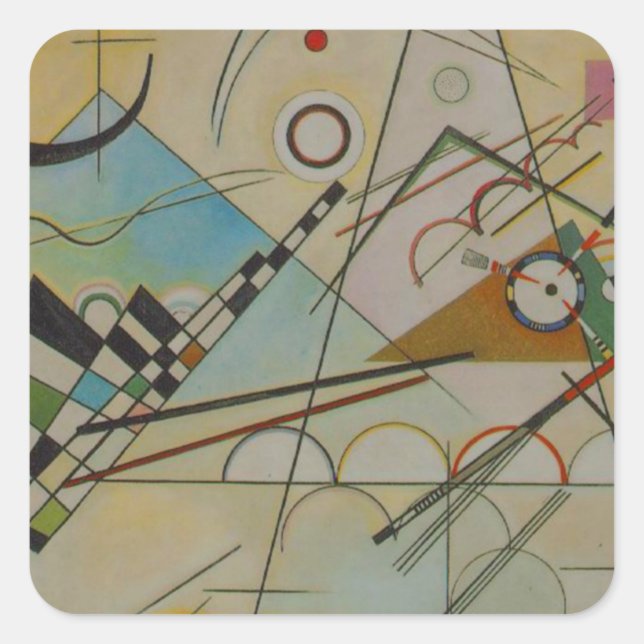 Kandinsky Composition VIII Square Sticker (Front)