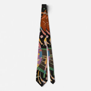Kandinsky Composition X Abstract Artwork Tie