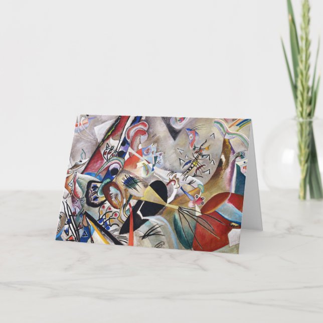 Kandinsky dans la carte de voeux grise (Devant)