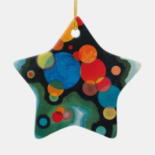 Kandinsky Deepened Impulse Abstract Oil on Canvas Ceramic Ornament