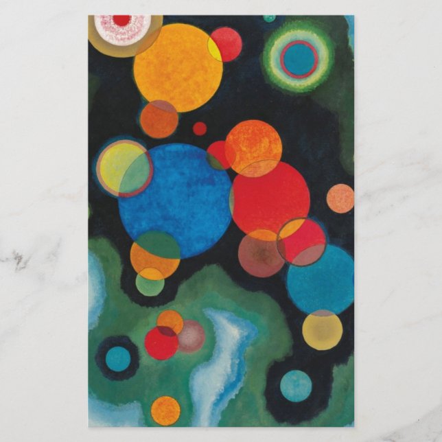 Kandinsky Deepened Impulse Abstract Oil on Canvas Stationery (Front)