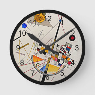 Kandinsky - Delicate Tension Round Clock