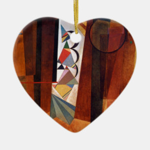 Kandinsky Development in Brown Abstract Painting Ceramic Ornament