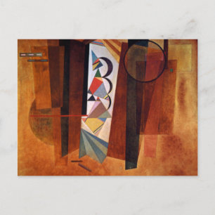 Kandinsky Development in Brown Abstract Painting Postcard
