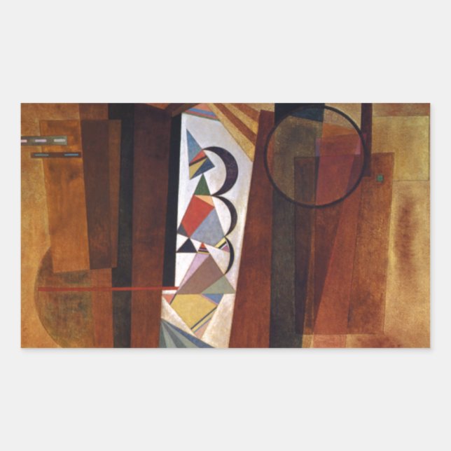 Kandinsky Development in Brown Abstract Painting Sticker (Front)