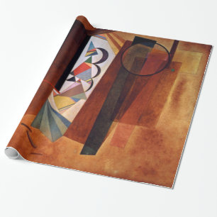 Kandinsky Development in Brown Abstract Painting Wrapping Paper