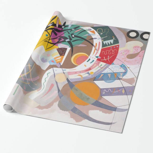 Kandinsky Dominant Curve Abstract Artwork Wrapping Paper (Unrolled)