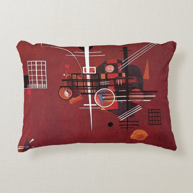 Kandinsky - Dull Red Accent Pillow (Front)