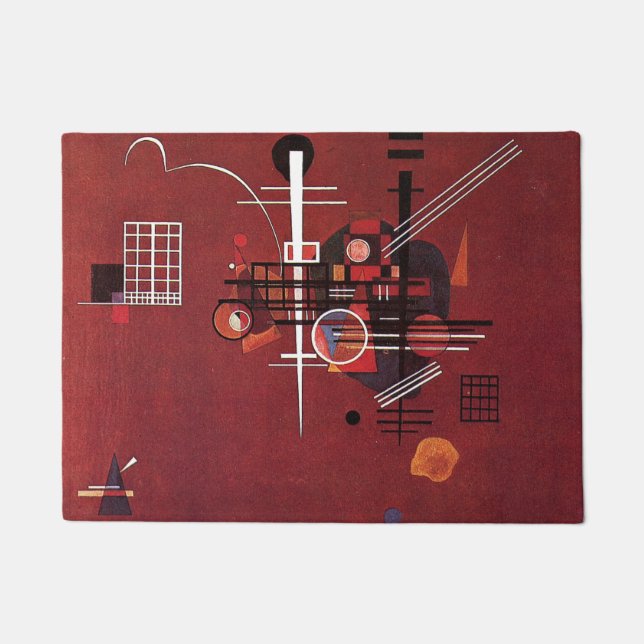 Kandinsky - Dull Red Doormat (Front)