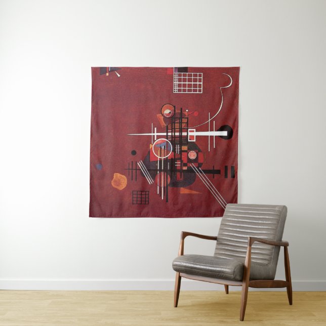 Kandinsky - Dull Red Tapestry (In Situ (Horizontal))