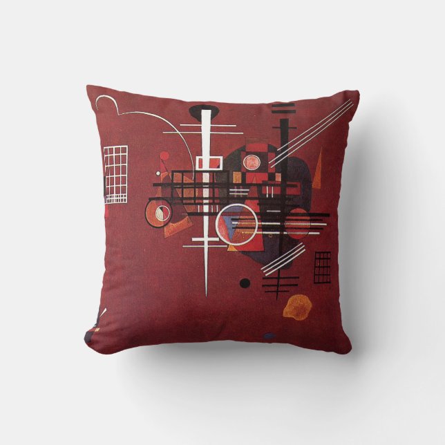 Kandinsky - Dull Red Throw Pillow (Front)