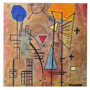 Kandinsky - Eins Zwei, famous painting Tile