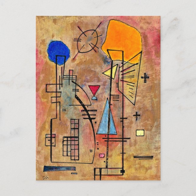 Kandinsky - Eins Zwei,  Postcard (Front)