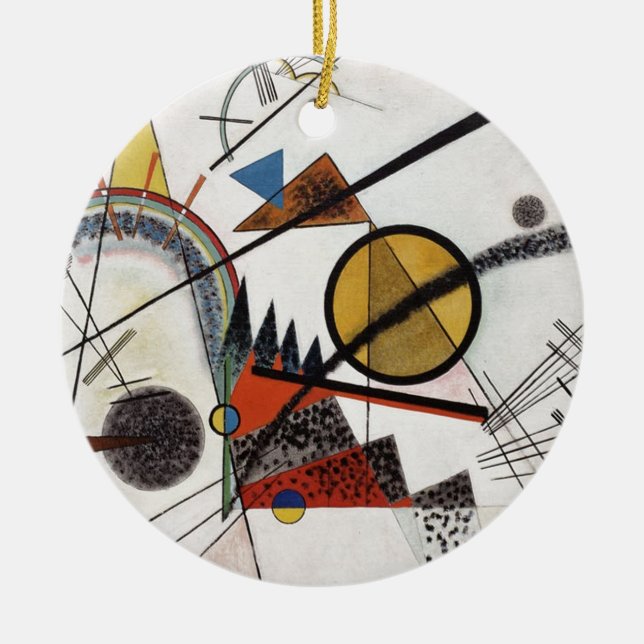 Kandinsky Expressionist Abstract Painting Artwork Ceramic Ornament (Front)