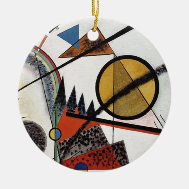 Kandinsky Expressionist Abstract Painting Artwork Ceramic Ornament (Front)