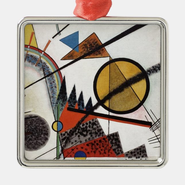 Kandinsky Expressionist Abstract Painting Artwork Metal Ornament (Front)