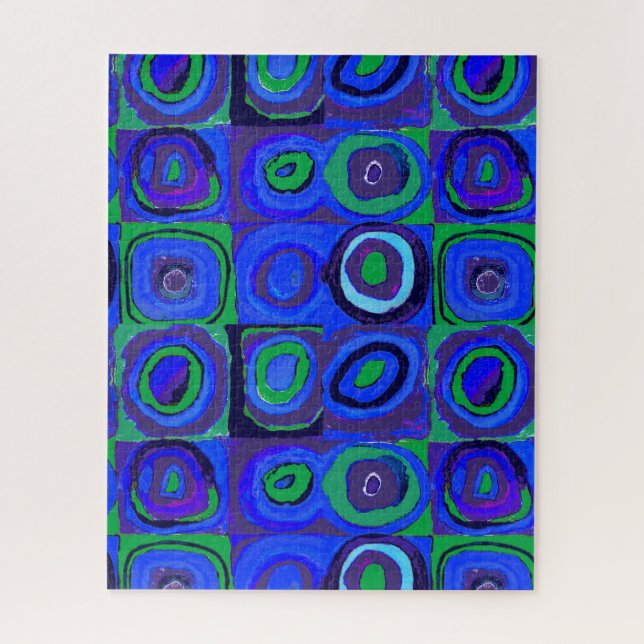 Kandinsky Farbstudie Blue Quadrate Square Circle  Jigsaw Puzzle (Vertical)