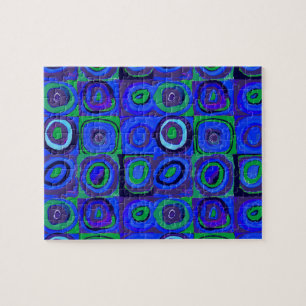 Kandinsky Farbstudie Quadrate Blue Squares  Jigsaw Puzzle