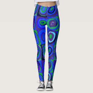 Kandinsky Farbstudie Quadrate Blue Squares  Leggings