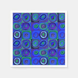Kandinsky Farbstudie Quadrate Blue Squares  Napkin