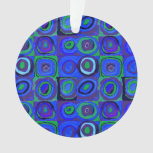 Kandinsky Farbstudie Quadrate Blue Squares  Ornament