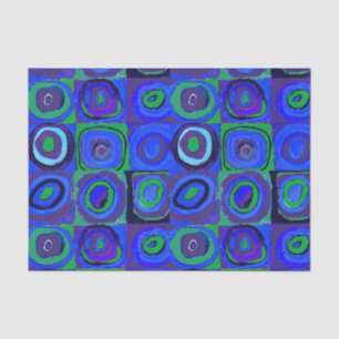 Kandinsky Farbstudie Quadrate Blue Squares  Tissue Paper