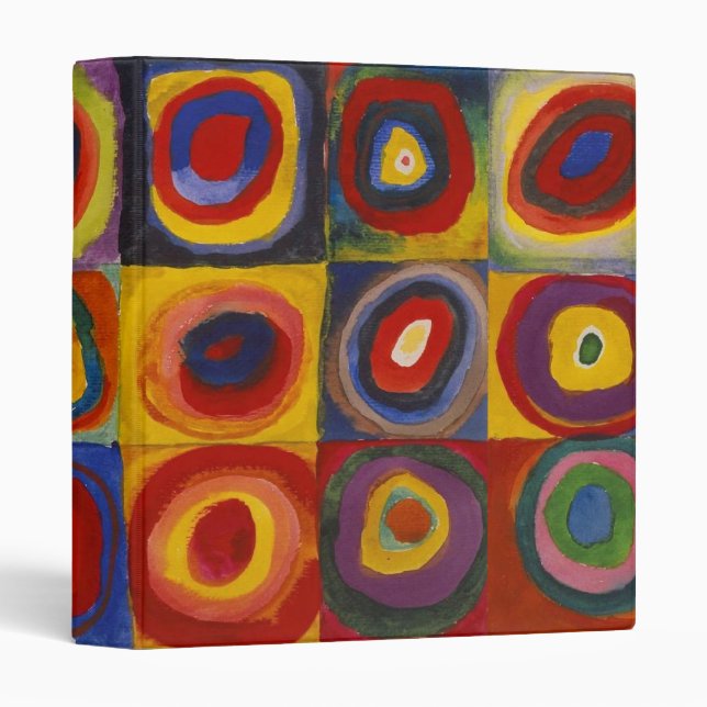 Kandinsky Farbstudie Quadrate Colourful Squares Binder (Front/Spine)