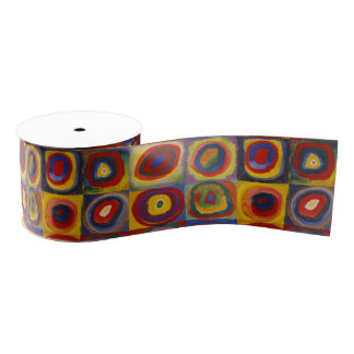 Kandinsky Farbstudie Quadrate Colourful Squares Grosgrain Ribbon