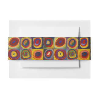 Kandinsky Farbstudie Quadrate Colourful Squares Invitation Belly Band