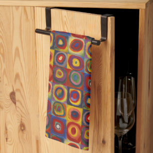 Kandinsky Farbstudie Quadrate Colourful Squares Kitchen Towel