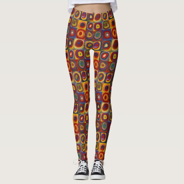 Kandinsky Farbstudie Quadrate Colourful Squares Leggings (Front)