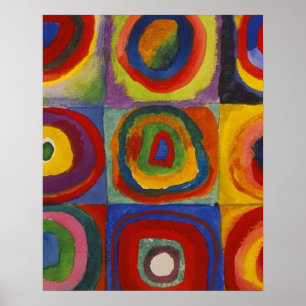 Kandinsky Farbstudie Quadrate Colourful Squares Poster