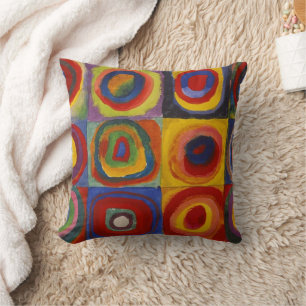 Kandinsky Farbstudie Quadrate Colourful Squares Throw Pillow