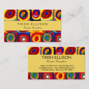 Kandinsky Farbstudie Quadrate Squares Circles Art  Business Card