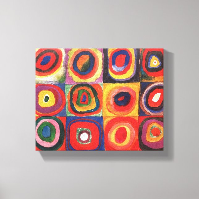 Kandinsky Farbstudie Quadrate Squares Circles Art  Canvas Print (Front)
