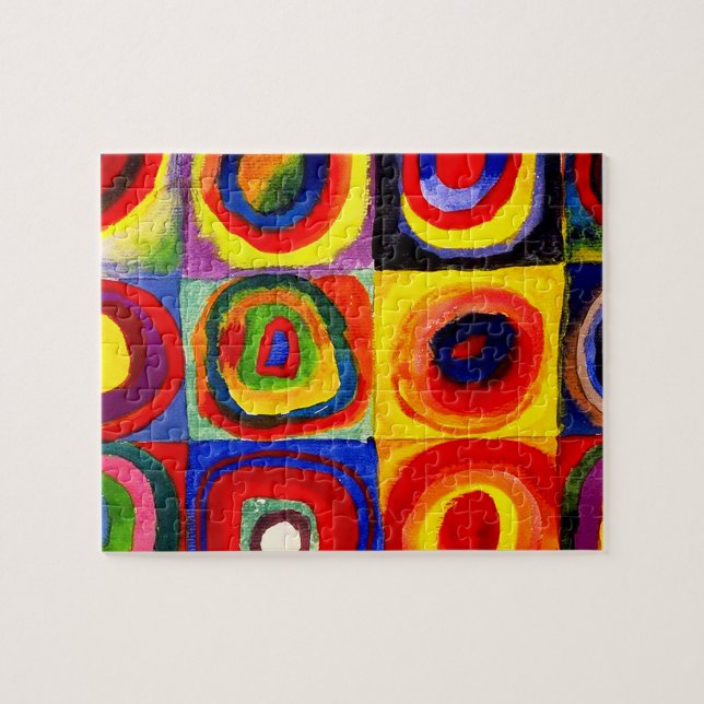 Kandinsky Farbstudie Quadrate Squares Circles Art  Jigsaw Puzzle (Horizontal)
