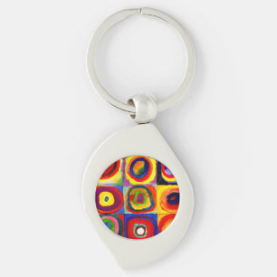 Kandinsky Farbstudie Quadrate Squares Circles Art  Keychain