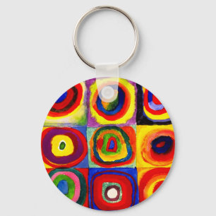 Kandinsky Farbstudie Quadrate Squares Circles Art  Keychain