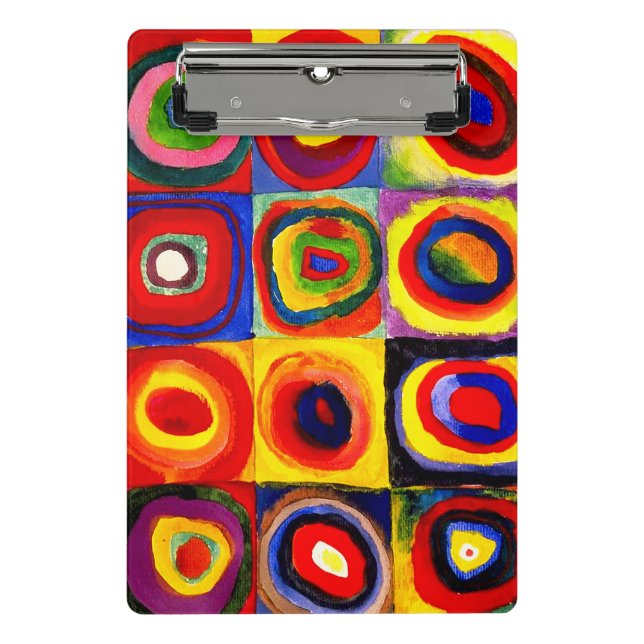 Kandinsky Farbstudie Quadrate Squares Circles Art  Mini Clipboard (Front)