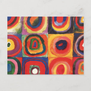 Kandinsky Farbstudie Quadrate Squares Circles Art  Postcard