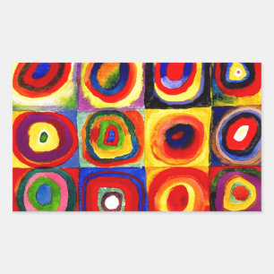 Kandinsky Farbstudie Quadrate Squares Circles Art Sticker