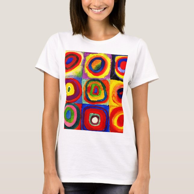 Kandinsky Farbstudie Quadrate Squares Circles Art  T-Shirt (Front)