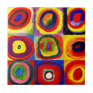 Kandinsky Farbstudie Quadrate Squares Circles Art  Tile