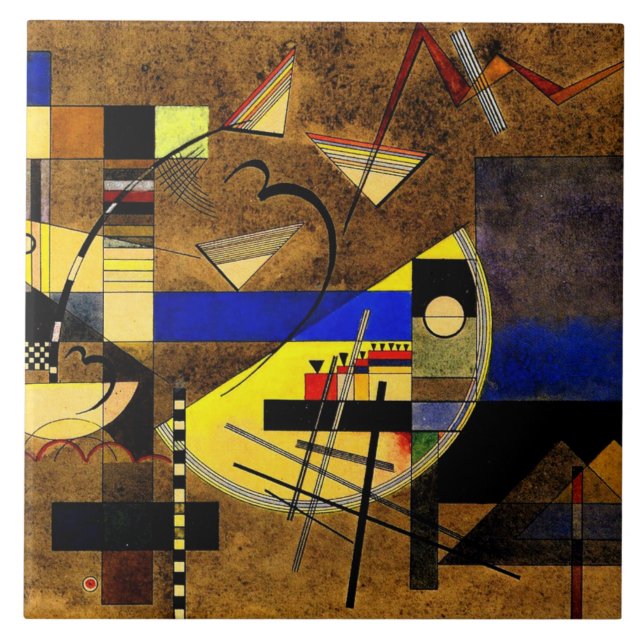 Kandinsky - Festes III, abstract art Tile (Front)