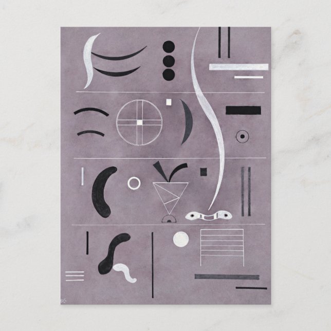 Kandinsky - Four Parts, abstract art, Postcard (Front)