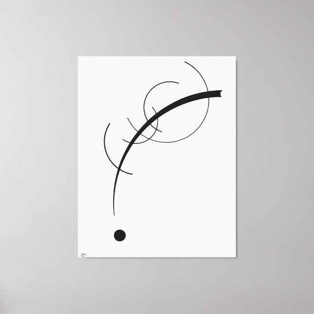 KANDINSKY - FREE CURVE TO THE POINT - 1925 - CANVAS PRINT (Front)