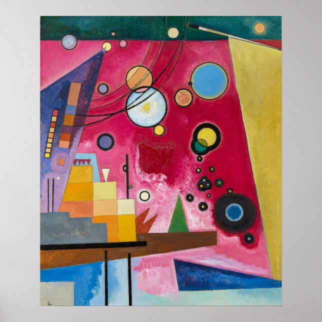 Kandinsky Heavy Red, 1924 Poster (Front)