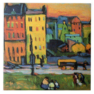 Kandinsky - Houses in Munich, Tile