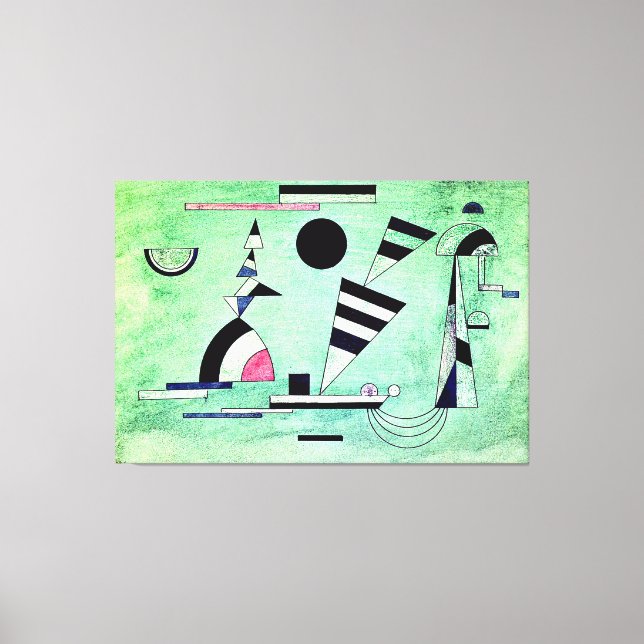 Kandinsky - Immersed in Green,  popular artwork Canvas Print (Front)