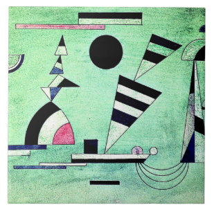 Kandinsky - Immersed in Green,  popular artwork,  Tile